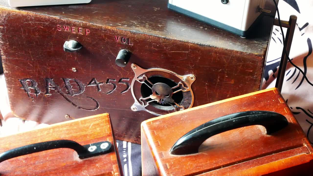 레트로 초자연적인 영과 유령 상자 수집 전자 evp 통신 장비