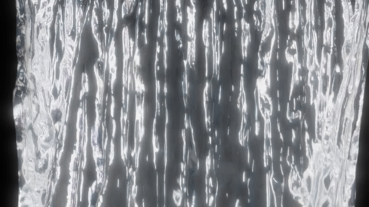 Refreshing cascading blue water animated overlay, transparent 4K video, alpha channel, ProRes 4444