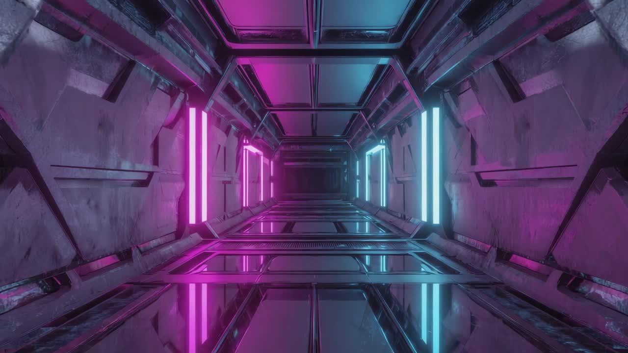 el túnel futurista de ciencia ficción