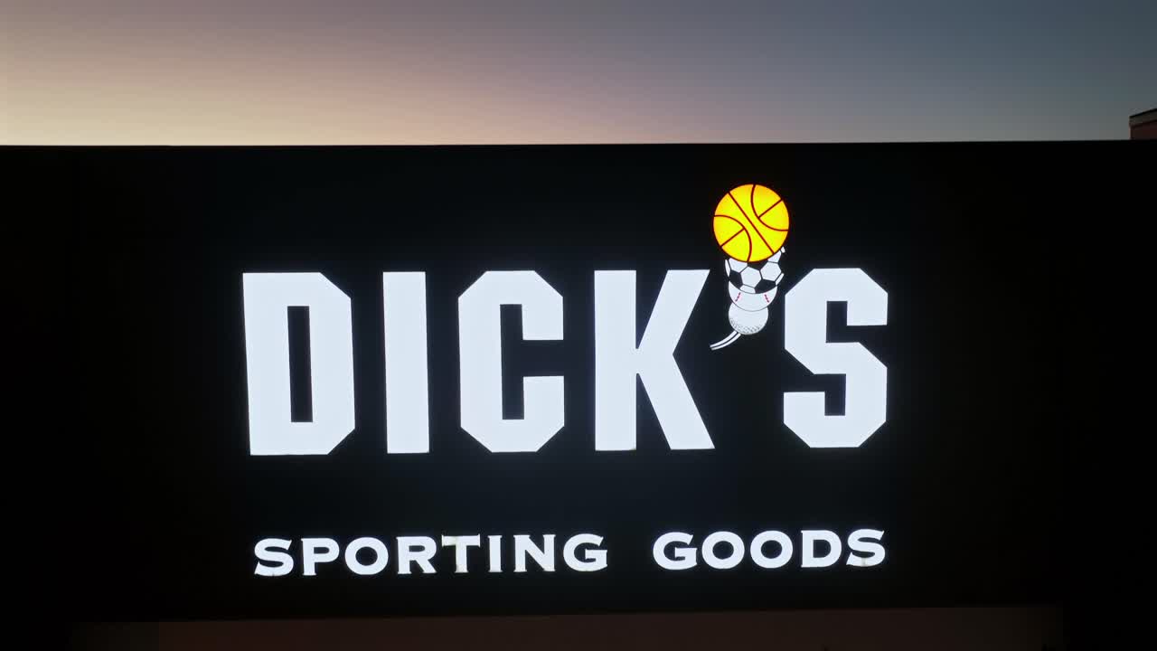 Dick's Sporting Goods Store at Night