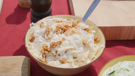 White-sauce-salad-with-walnuts