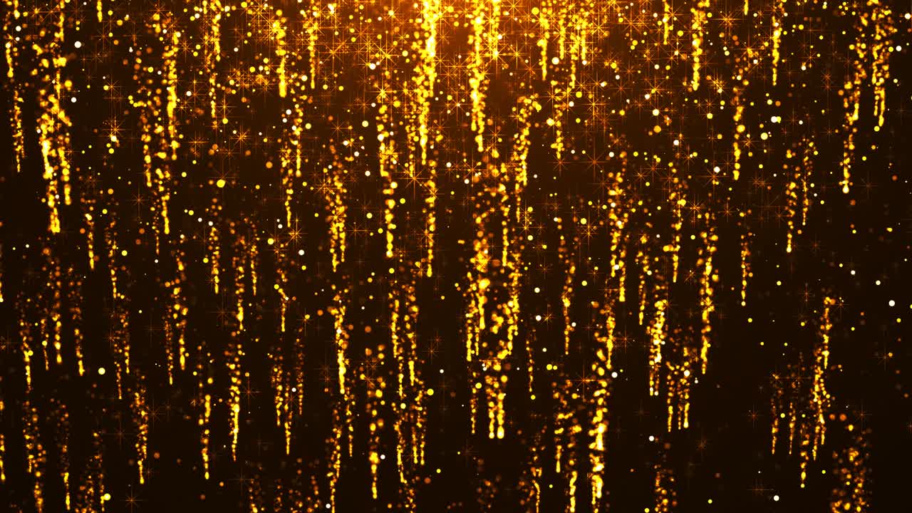 트레일과 함께 골든 보케 축제 반이는 배경 4k 루프 가능한 비디오 제목에 적합한 크리스마스, 파티, 이벤트 및 비즈니스 이름의 애니메이션을 나타니다.