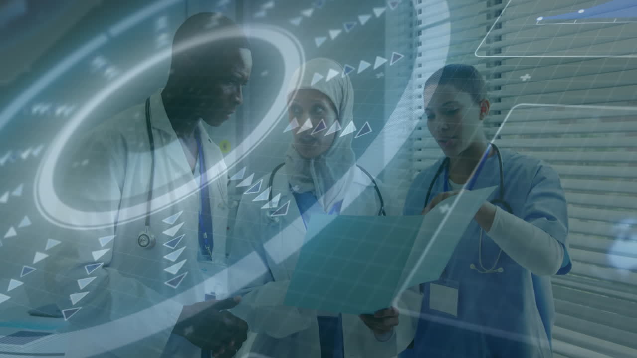 In school, medical professionals using animation for discussing patient data digitally