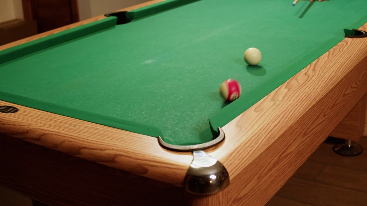 Pool Table with Balls on the Table