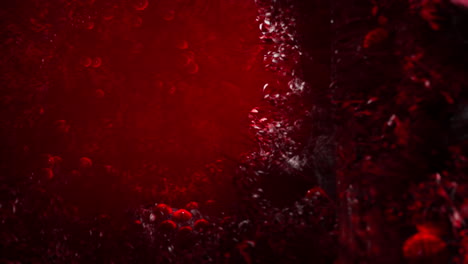 abstract red background with glowing particles