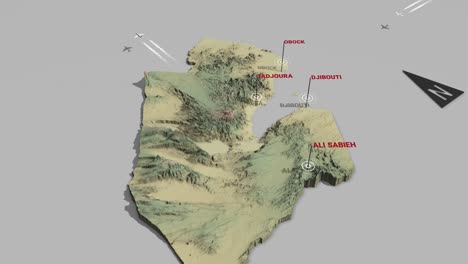 3d terrain map djibouti