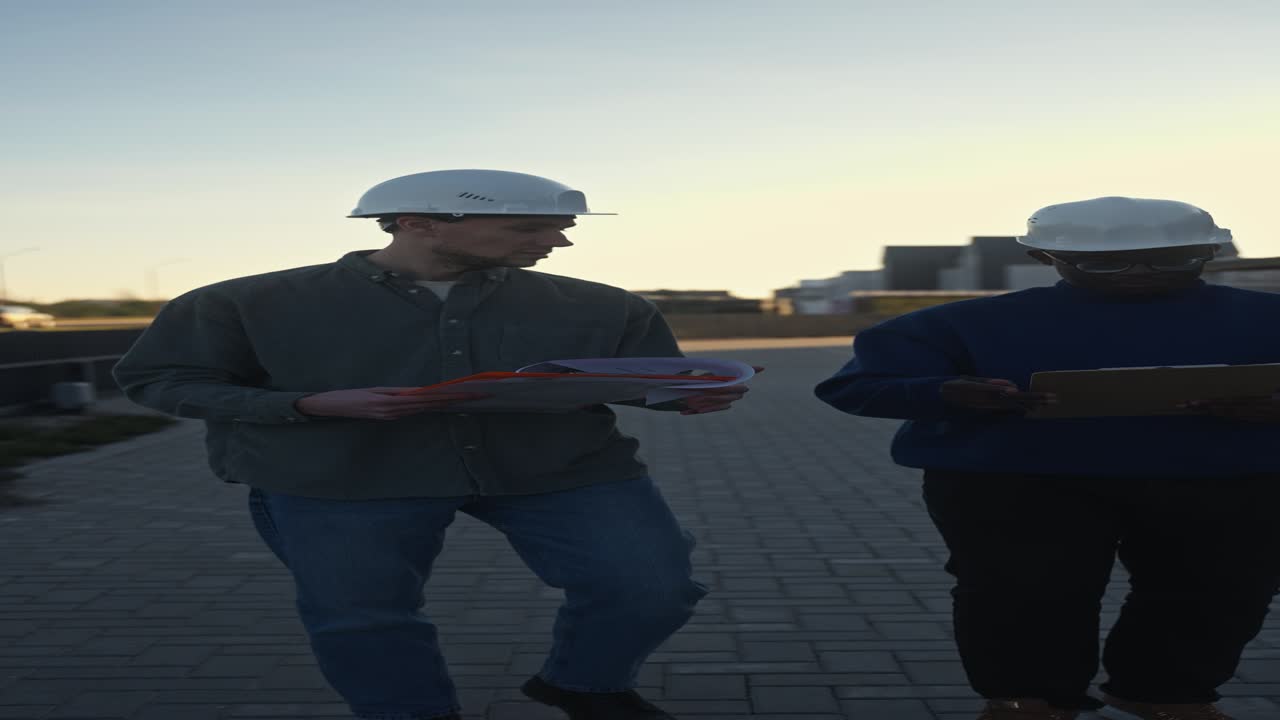 Construction Engineers Inspecting Site