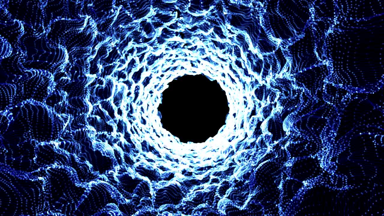 miedo en el túnel digital. líneas y puntos