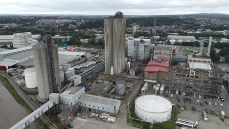 Hanson-Fertigbetonbaustelle-Erith-Kent-Großbritannien-Pan-Aufnahmen-Aus-Der-Luft