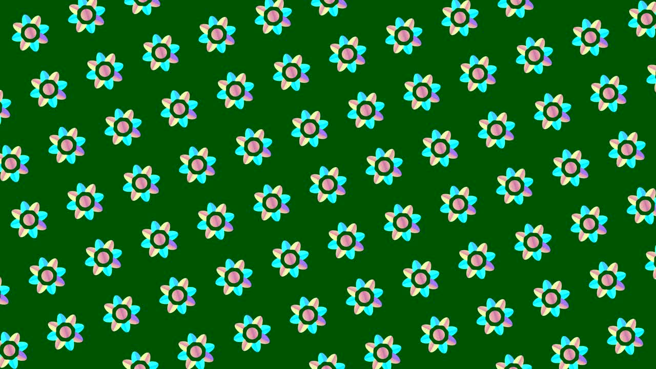 Graphic pattern that changes color as it rotates to the left