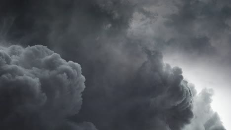 view of beauty of thunderstorms and dark clouds