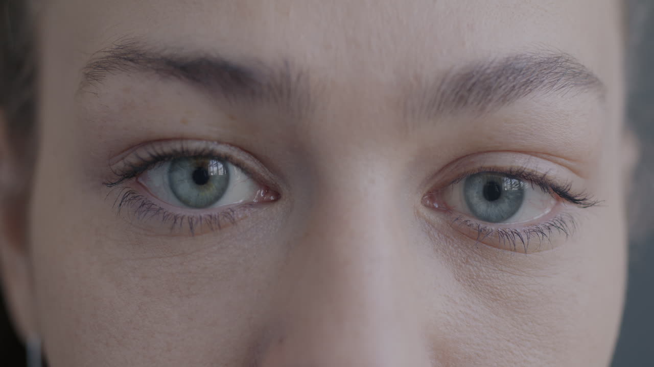 여자의 눈의 클로즈업