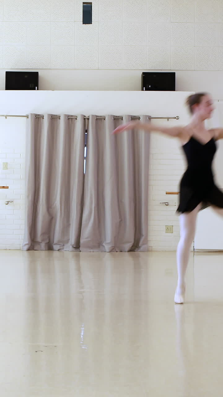 Ballerina is dancing