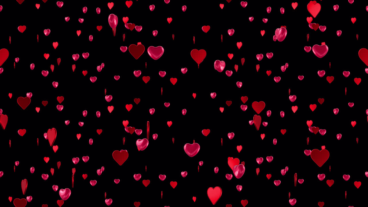 심장 사랑 보 루프 타일 알파와 함께 떨어집니다.