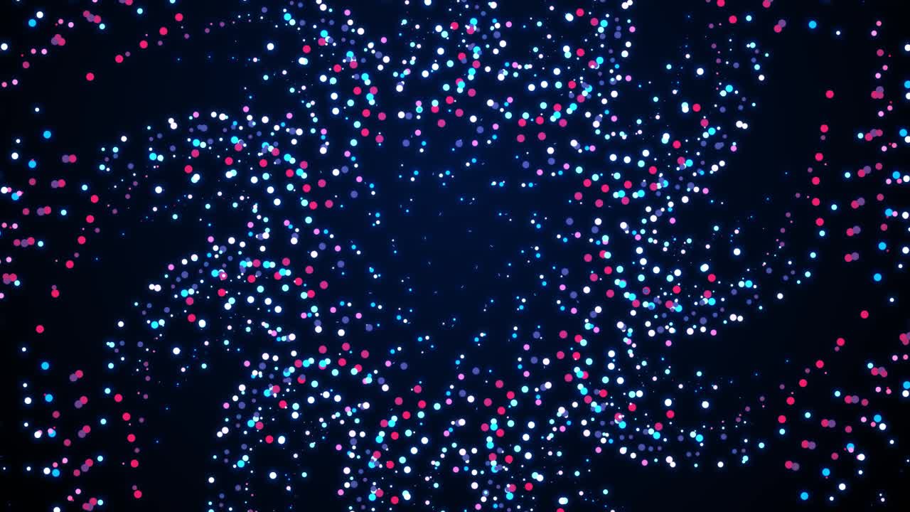 4K Glowing Colorful Flowery Circle Burst Motion Graphics Background