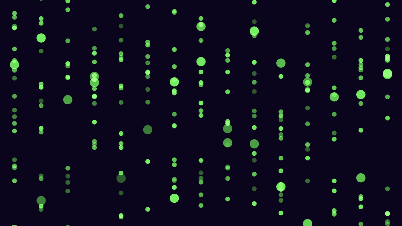 Green dot grid seamless pattern of small dots on a black background