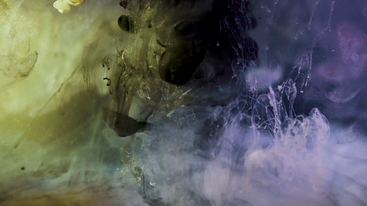Vídeo de marmorização: fundo abstrato colorido com textura em espiral