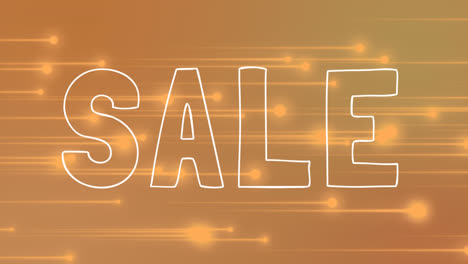 sale text on orange background