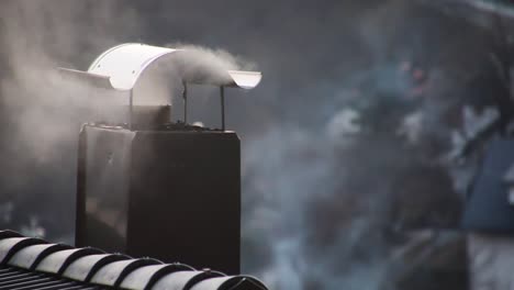 smoke out of chimney