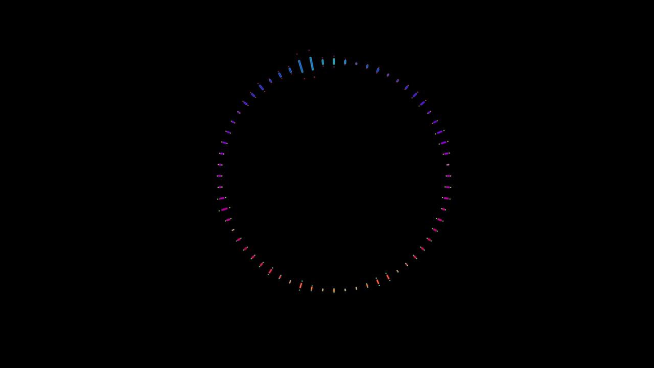 4k círculo audio ecualizador de fondo. movimiento abstracto de fondo líneas de baile