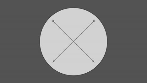 cross arrow in circle