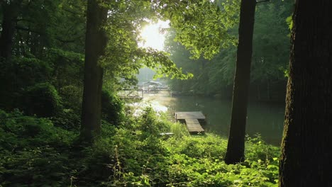 Mañana-En-El-Lago-Lanier-En-Cumming,-Georgia