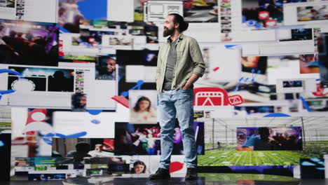 digital lifestyle of a trend setter navigating real time notifications