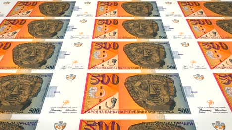 billetes de cincocientos denarios macedonios de macedonia, dinero en efectivo, bucle