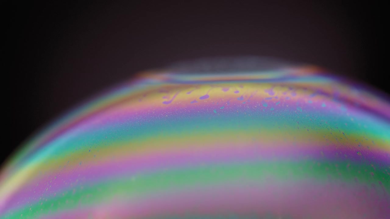 Motivo macro colorato di una bolla di sapone