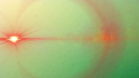animación de textos de conceptos empresariales que forman un cerebro humano y un punto de luz roja sobre fondo verde