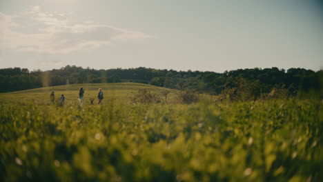 Carefree-Friends-Having-Fun-By-Meadow-Against-Sky