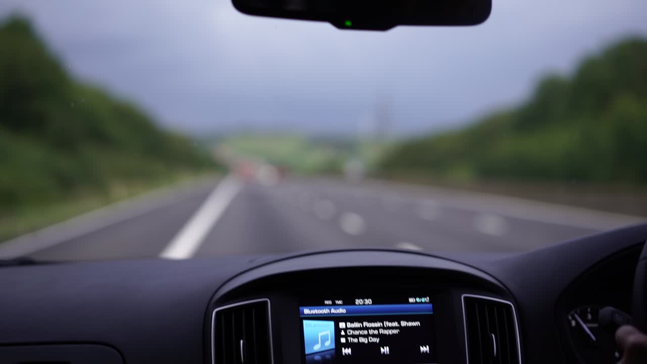 Car Passenger View on Highway