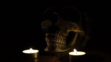 skull and candle