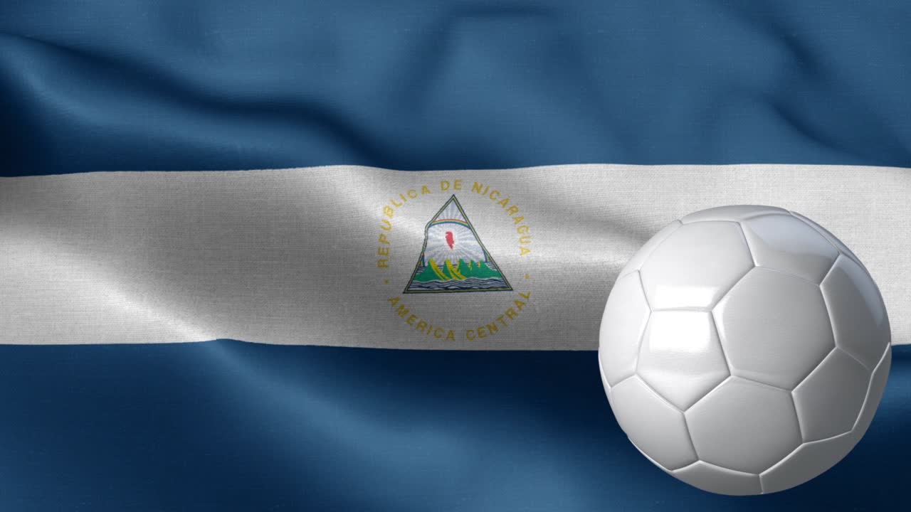 니카라과 발과 축구 공 - 니카라구아 발 높은 세부 사항 - 국가 발 니카라규아 파동 패턴 루프 가능한 요소