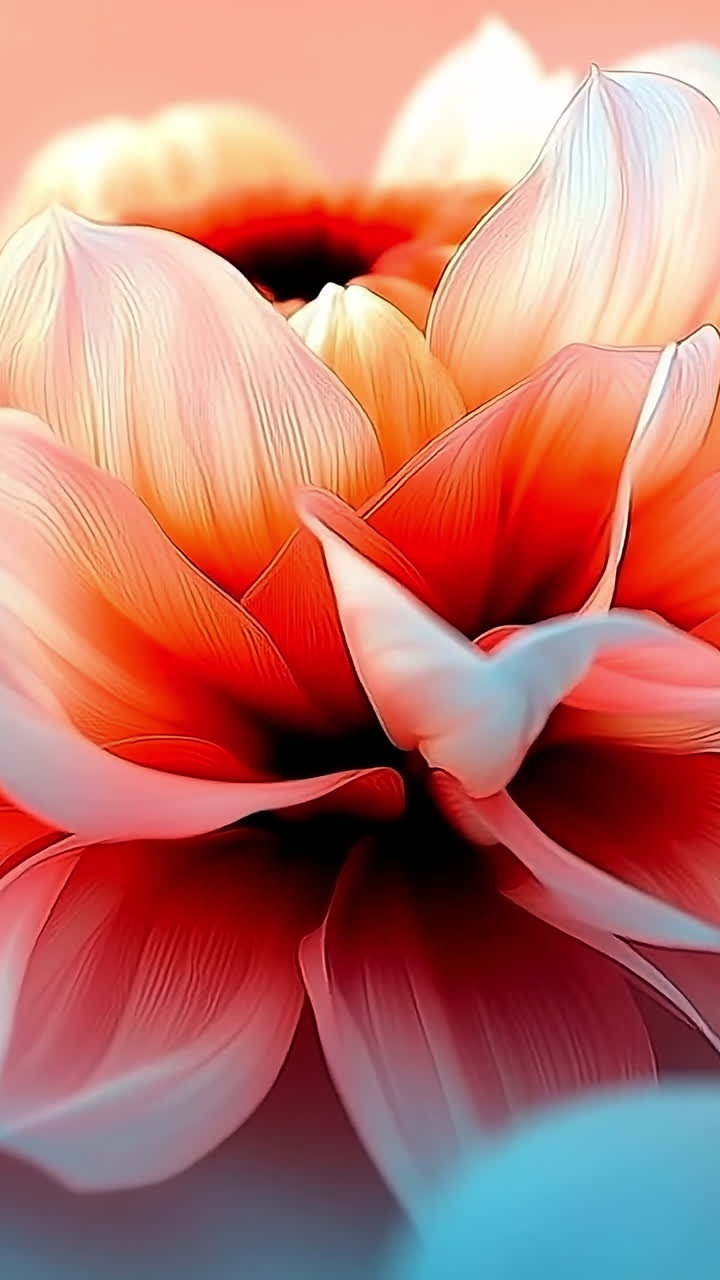 Beautiful flower in soft pastel colors. A close-up of a stunning flower showcasing soft pink and white petals.