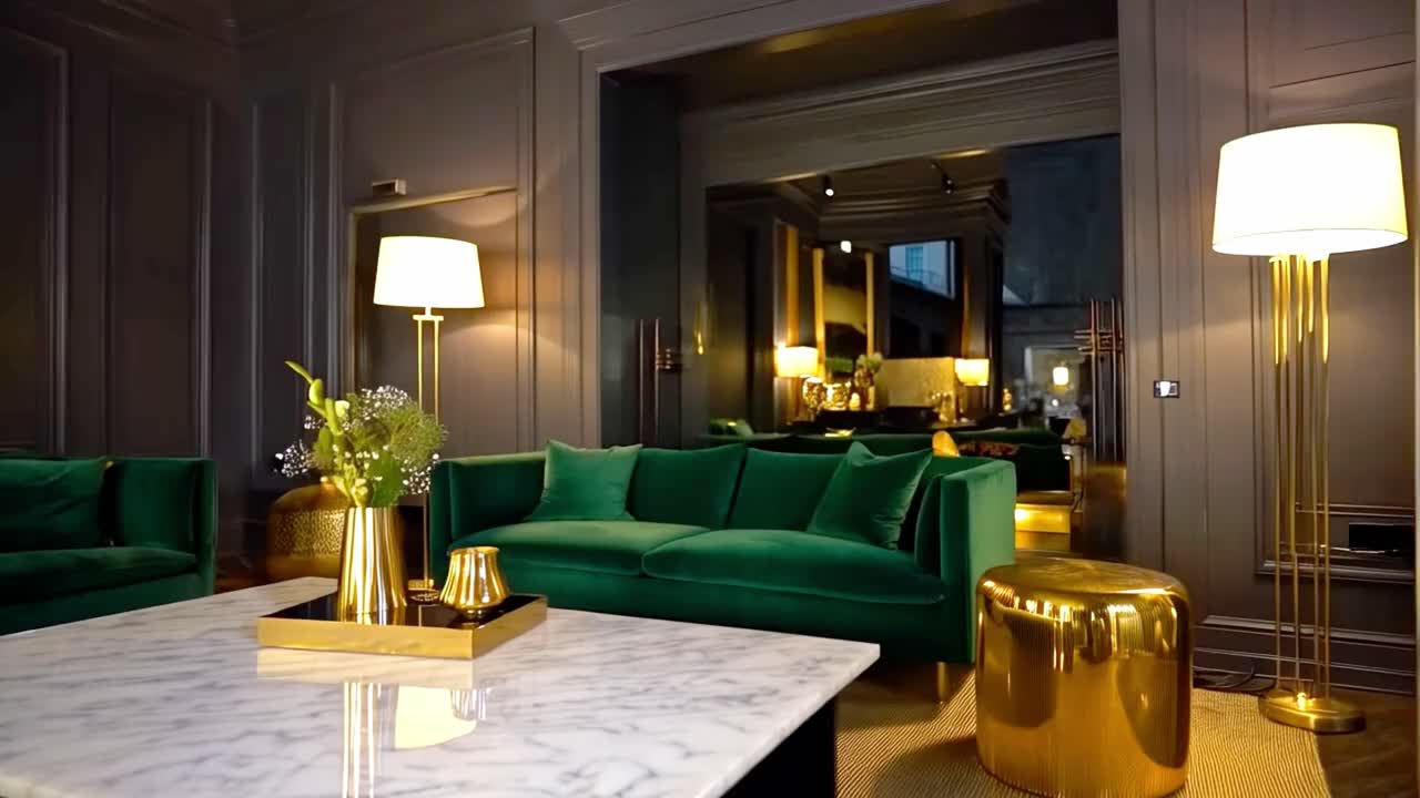 diseño interior elegante de la sala de estar