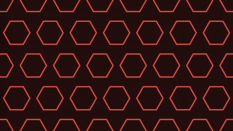 geometric design red hexagon pattern on black background