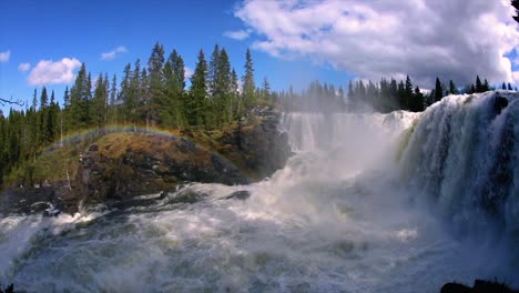 slow motion video ristafallet waterfall in the western part of jamtland is listed as one of the most beautiful waterfalls in sweden.