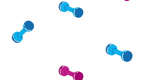 dumbbells weight lifting pattern animation