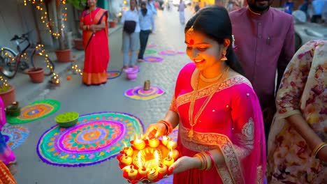 diwali celebration on the street