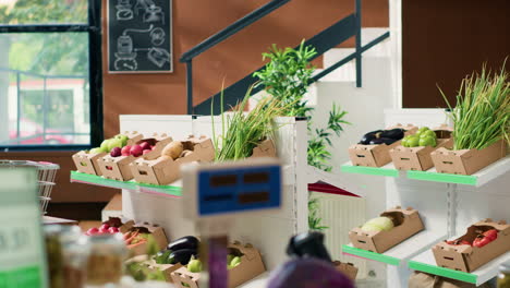 fresh fruits and vegetables in crates