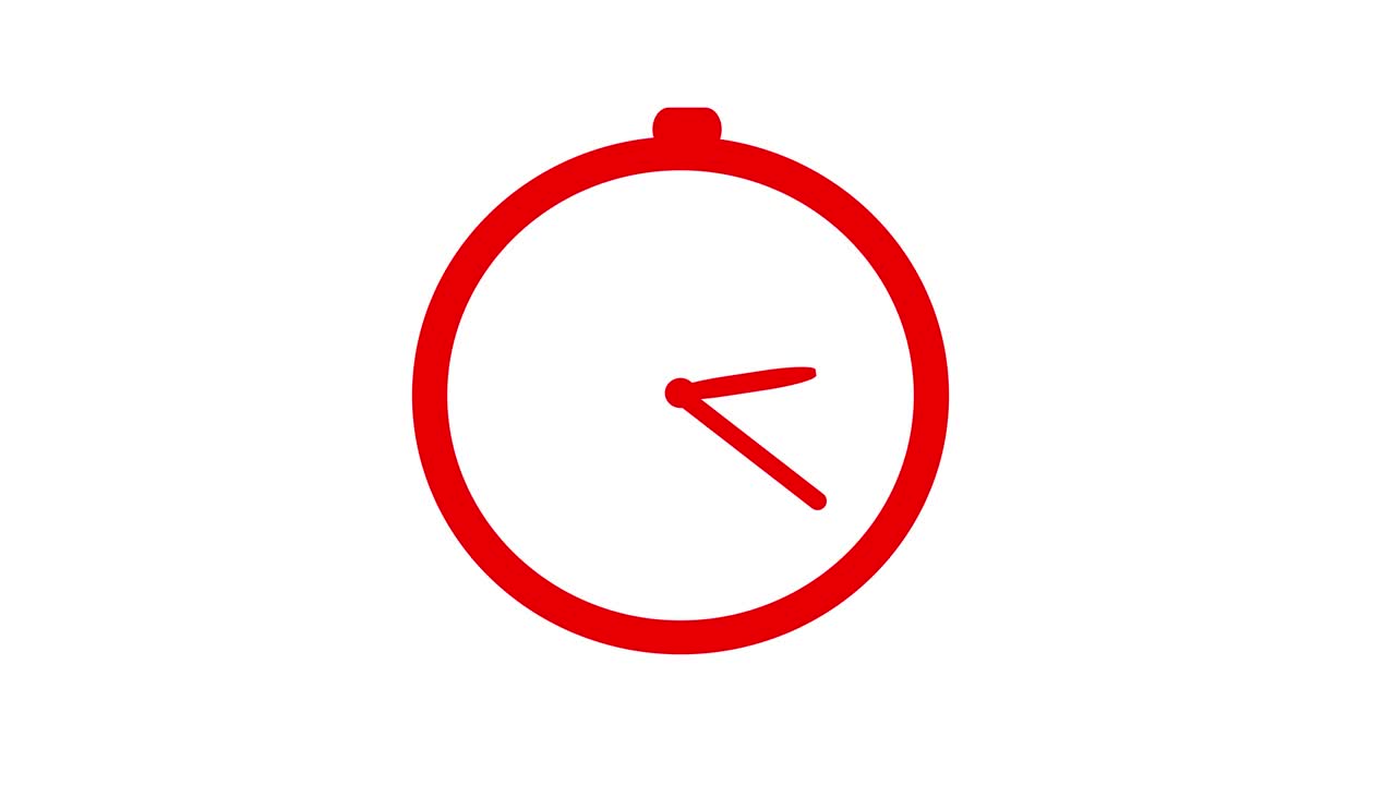 clock. flat design. video illustration.
