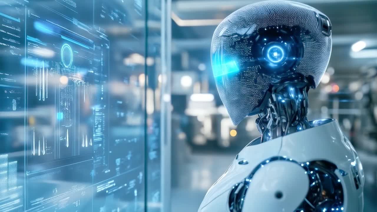 A futuristic robot with advanced technology