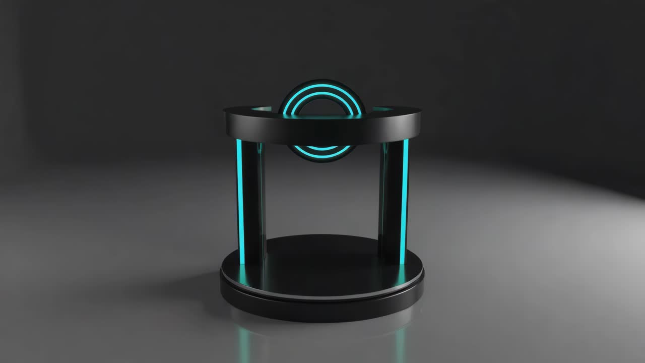 Abstract Futuristic Glowing Structure