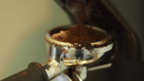 close-up of a coffee machine part
