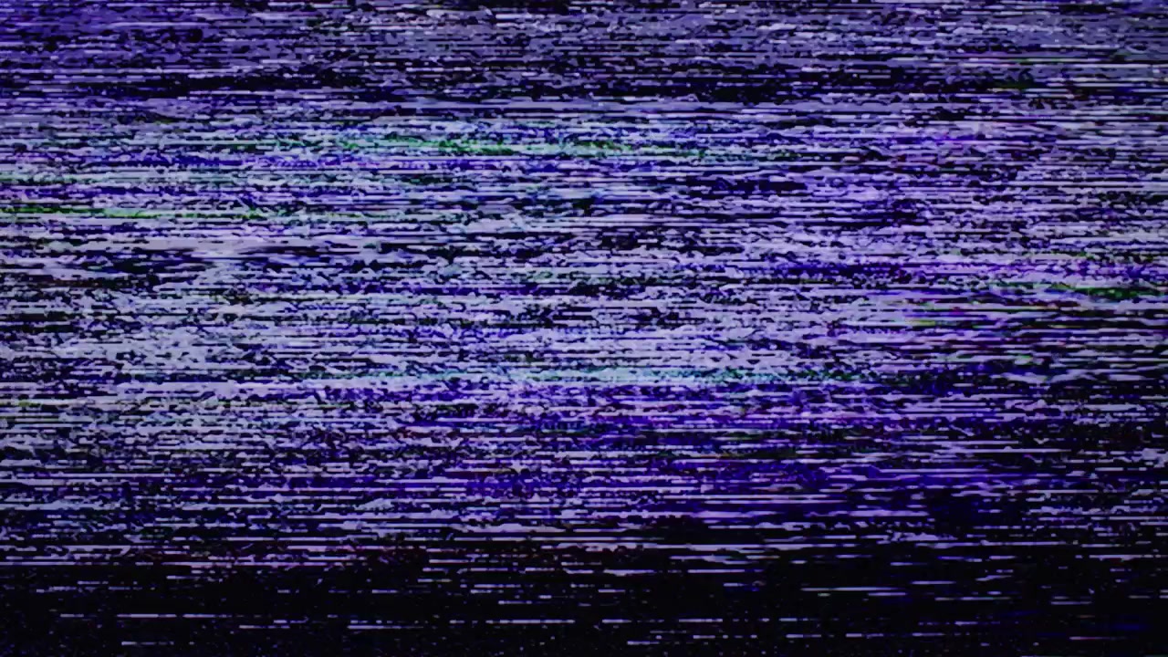 Registrazioni reali di glitch da segnale VHS debole in sovrapposizione