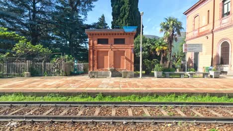 train view of mandello del lario station