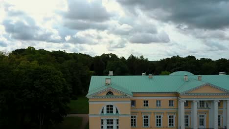 aerial shot city mezotne, latvia republic