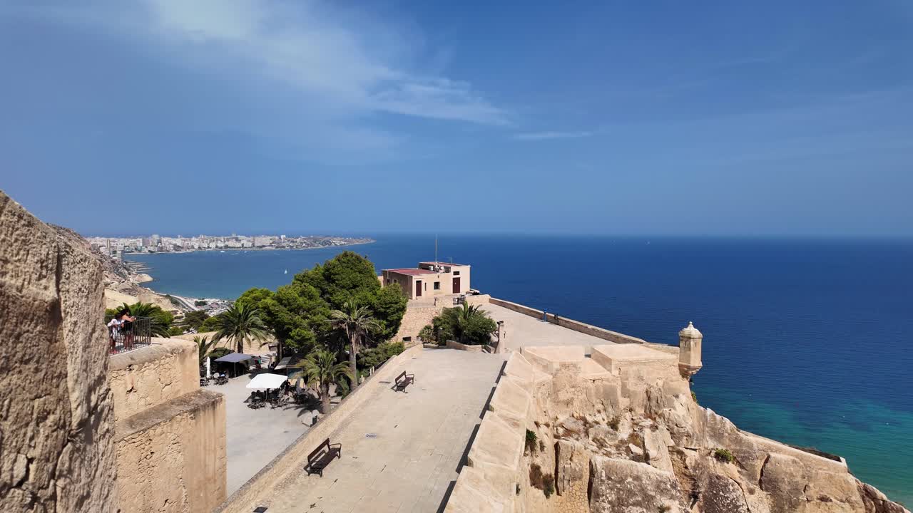 Costa Blanca Alicante viewpoint Santa Barbara medieval castle Mediterranean Sea