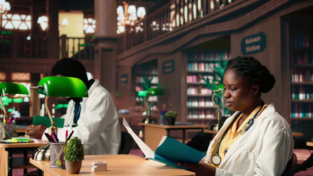 집중된 의학 학생은 약학에 대한 교과서를 읽는 것을 즐긴다.